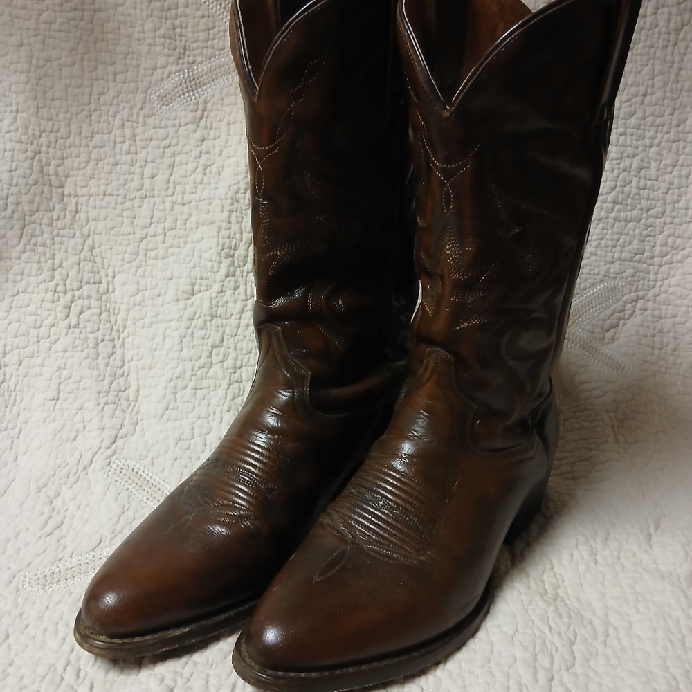 Dan Post Milwaukee Embroidered Brown Leather Boot  Men's Size 9 Style OP 2111 R